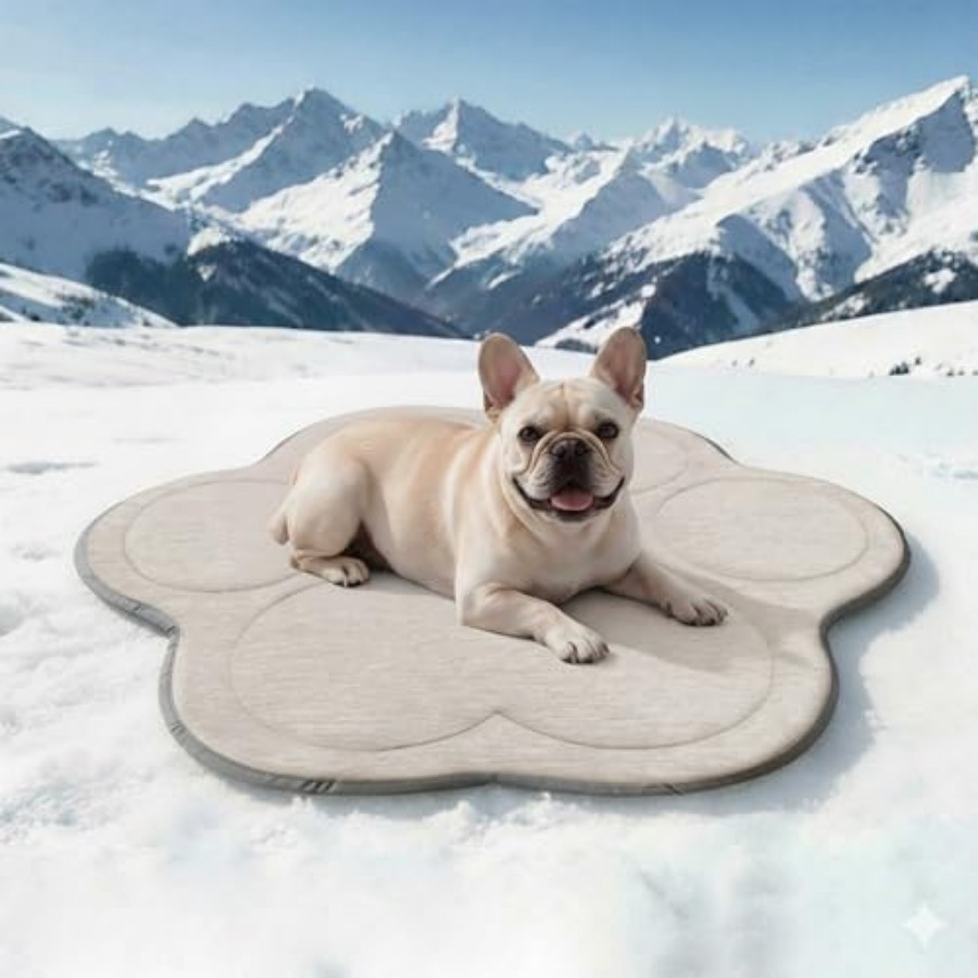 Dog Cooling Mat - 犬用冷却マット、犬用瞬間冷却パッド、リバーシブル4層厚手ペット冷却パッド、洗濯機で洗える、クレート用、C