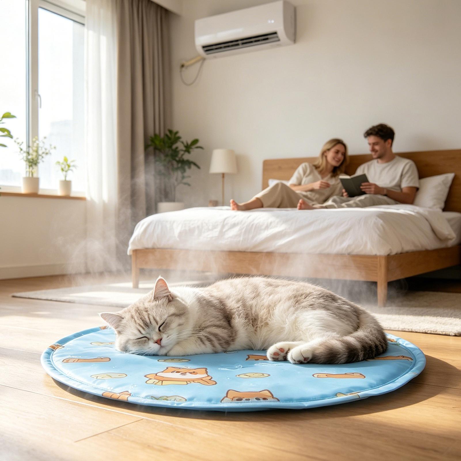 Dog Cooling Mat - 犬用冷却ジェルマット 快適で柔らかい滑り止めジェル冷却ドッグベッド 車旅行、公園、ビーチ、ピクニック、バルコニー、芝生用スリーピングパッド