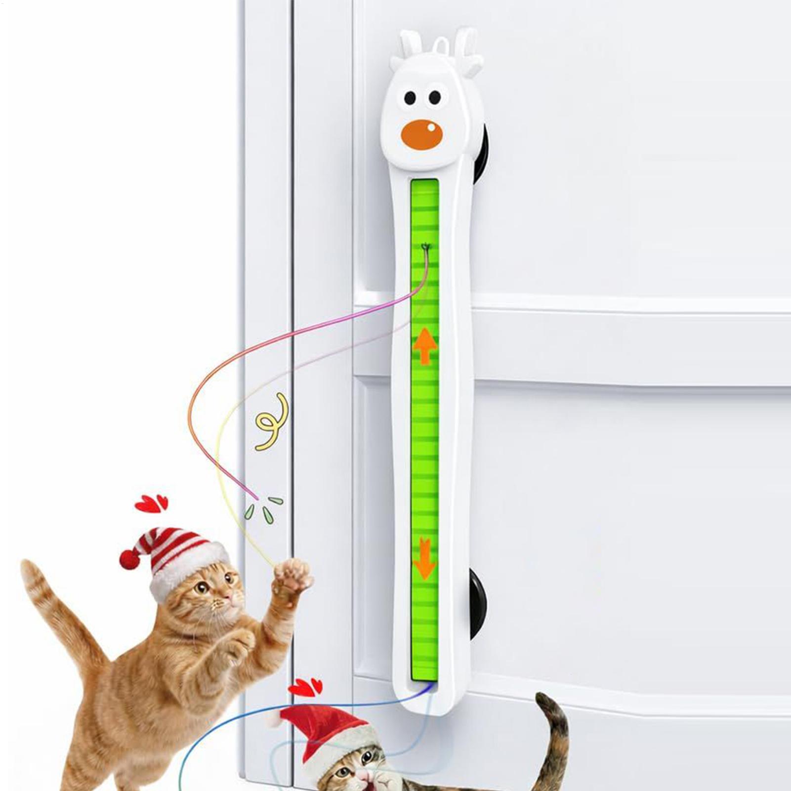 Cat Tunnel Toy - 電子猫用おもちゃ 壁掛け式フライングロープ インタラクティブエクササイズ 充電式 猫用知育玩具 家庭用