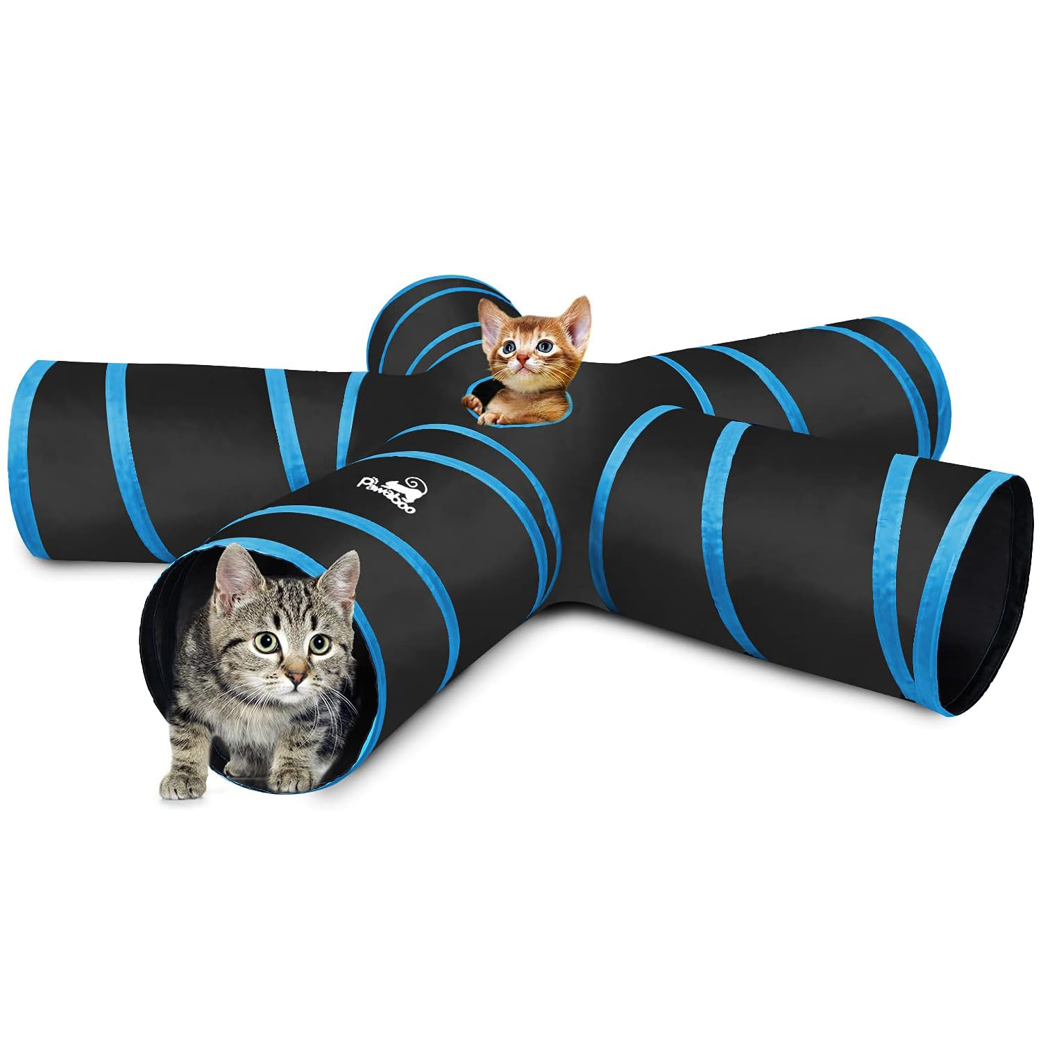 Cat Tunnel Toy - パワブー 猫用おもちゃ 猫トンネル チューブ 拡張可能 折りたたみ式