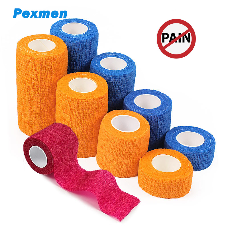 Pet Supplies Vet - Pexmen-包帯スタイルの粘着テープ,粘着性,450cm,自己粘着性,通気性,市松模様のスポーツ傷害用,6色