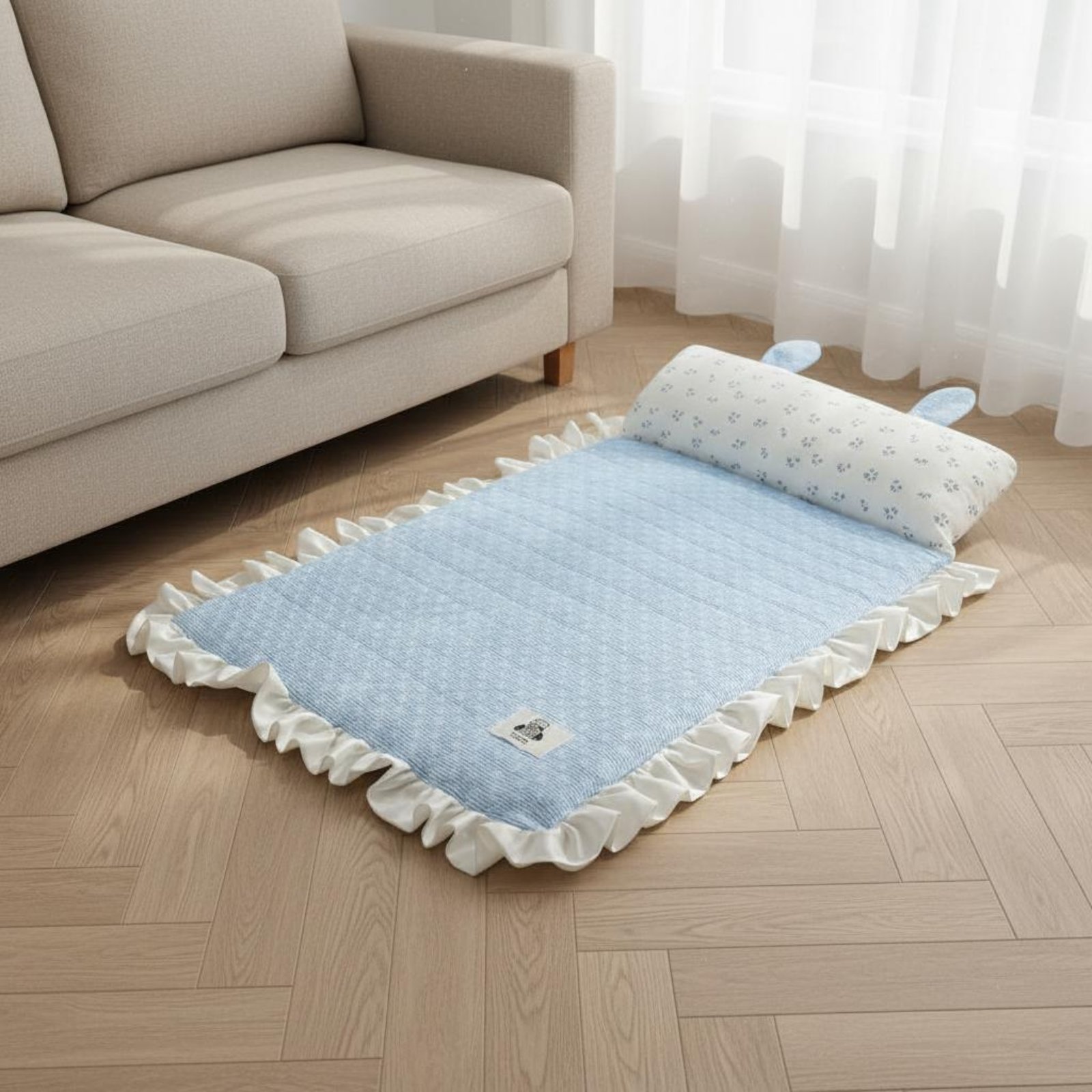 犬用冷却マット 可愛い耳型枕 猫用冷却マット 夏用ペットクッ - Dog Cooling Mat のレビューと価格