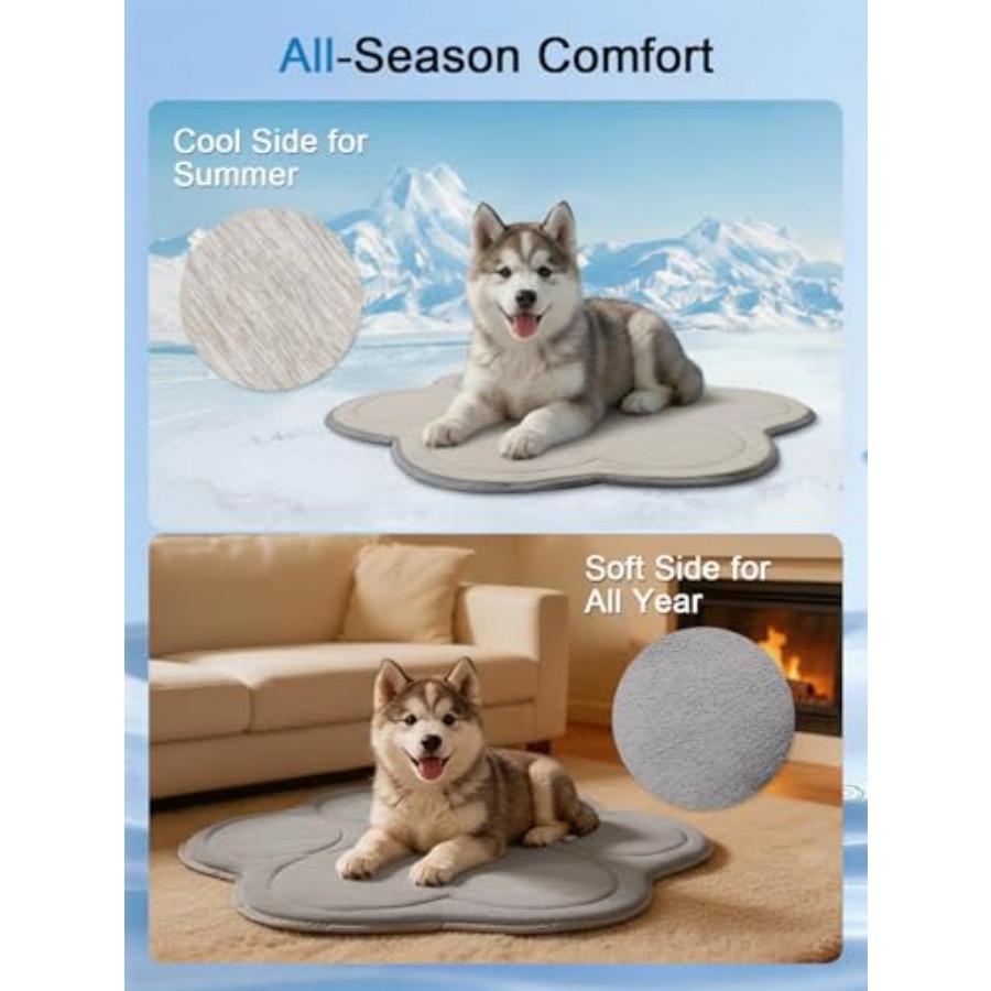 犬用冷却マット、犬用瞬間冷却パッド、リバーシブル4層厚手ペッ - Dog Cooling Mat のレビューと価格