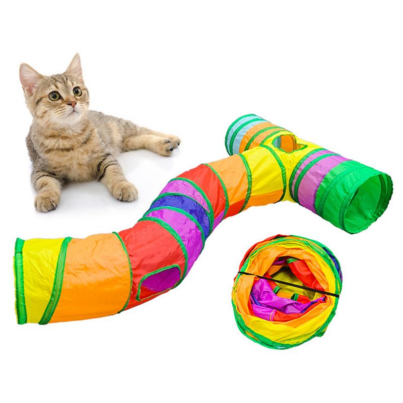 猫用のポータブルT字型チューブとトンネル,インタラクティブな - Cat Tunnel Toy のレビューと価格