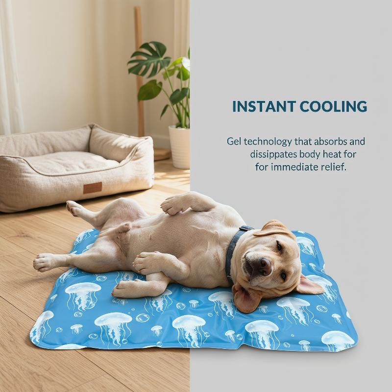 自己冷却ジェル犬猫用アイスパッド、無毒ペット冷却マット、夏用 - Dog Cooling Mat のレビューと価格