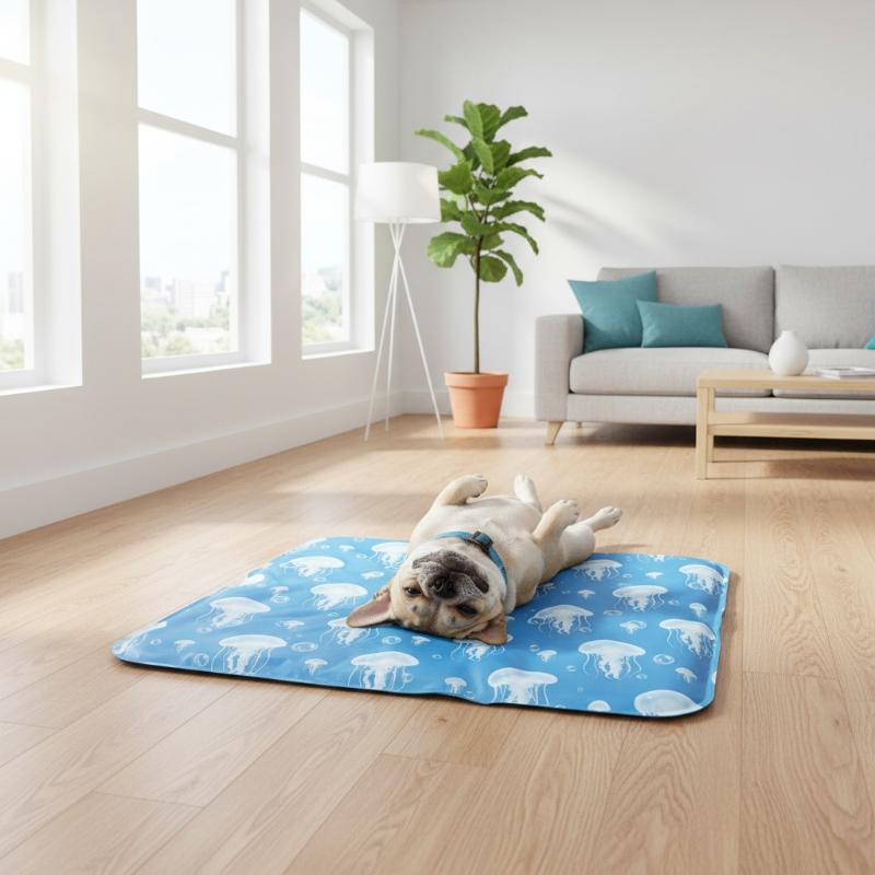 自己冷却ジェル犬猫用アイスパッド、無毒ペット冷却マット、夏用 - Dog Cooling Mat のレビューと価格