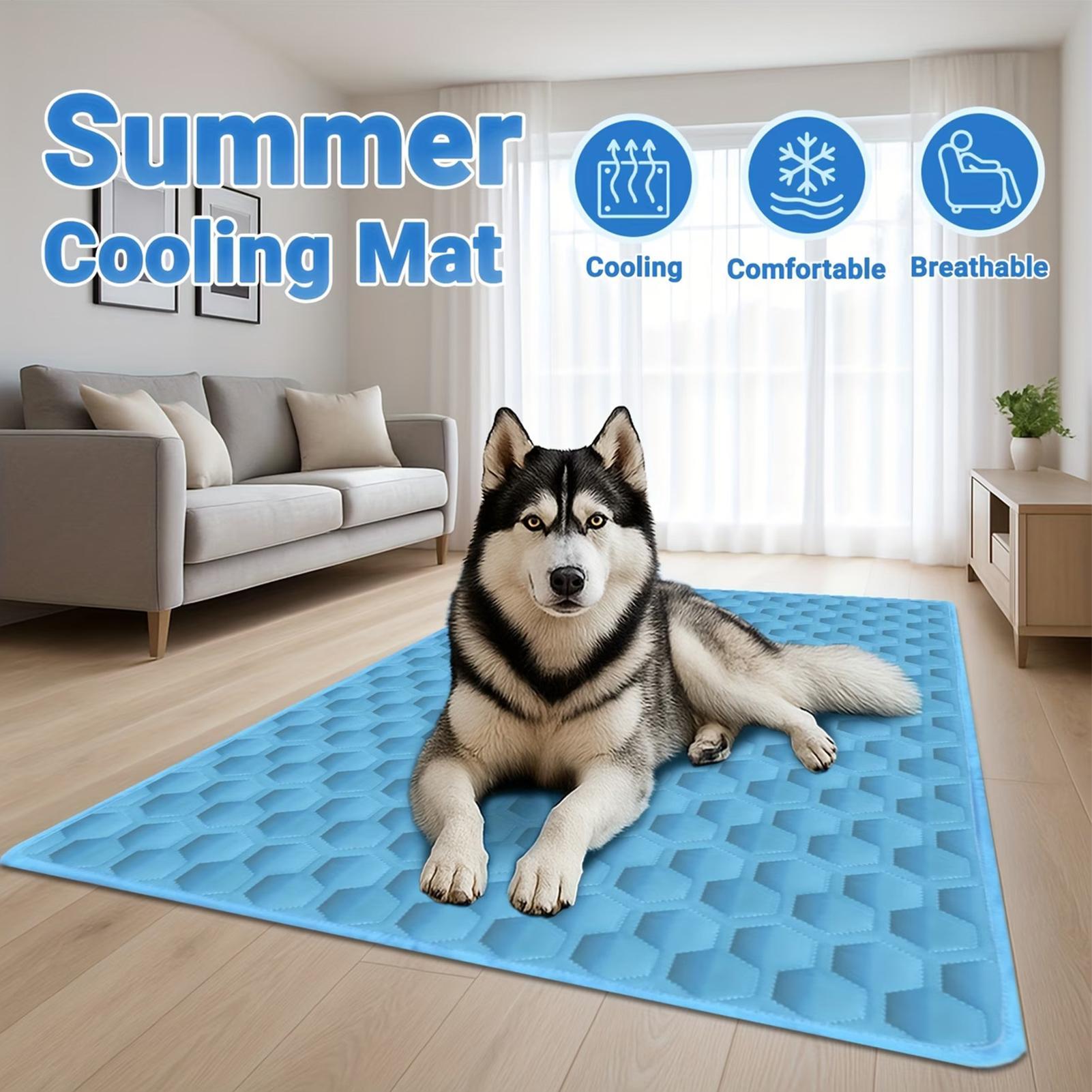 夏用ペットアイスパッド クール寝具マット 通気性のあるアイス - Dog Cooling Mat のレビューと価格