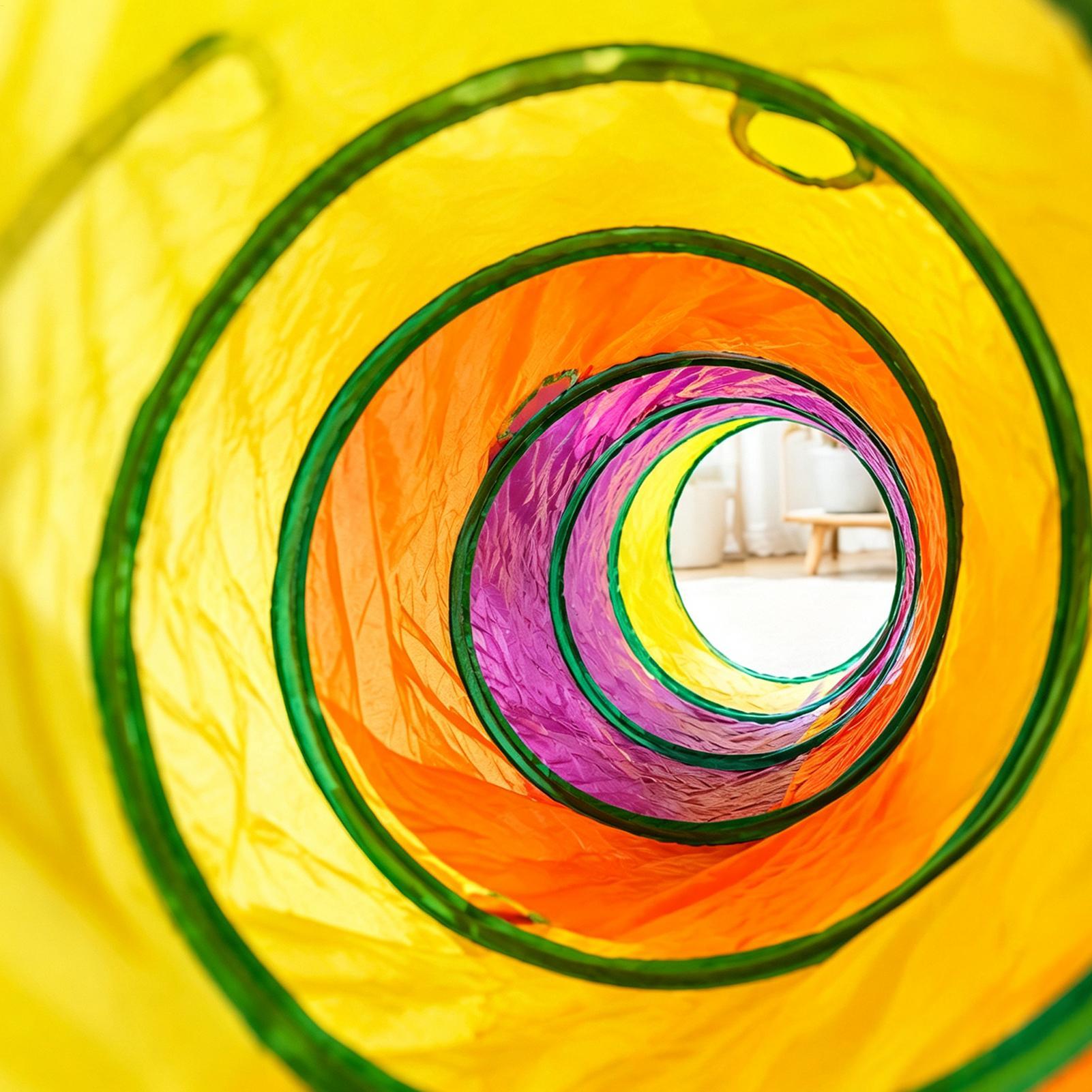 猫用トンネル レインボー インタラクティブ エンターテイメン - Cat Tunnel Toy のレビューと価格