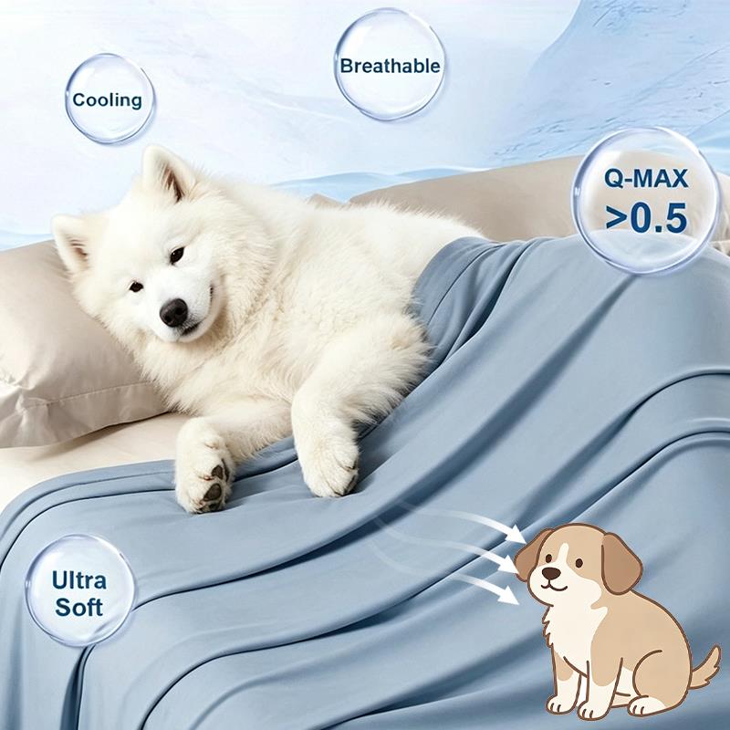 夏用冷却薄型ブランケット犬猫用通気性冷却マットソフト軽量洗え - Dog Cooling Mat のレビューと価格