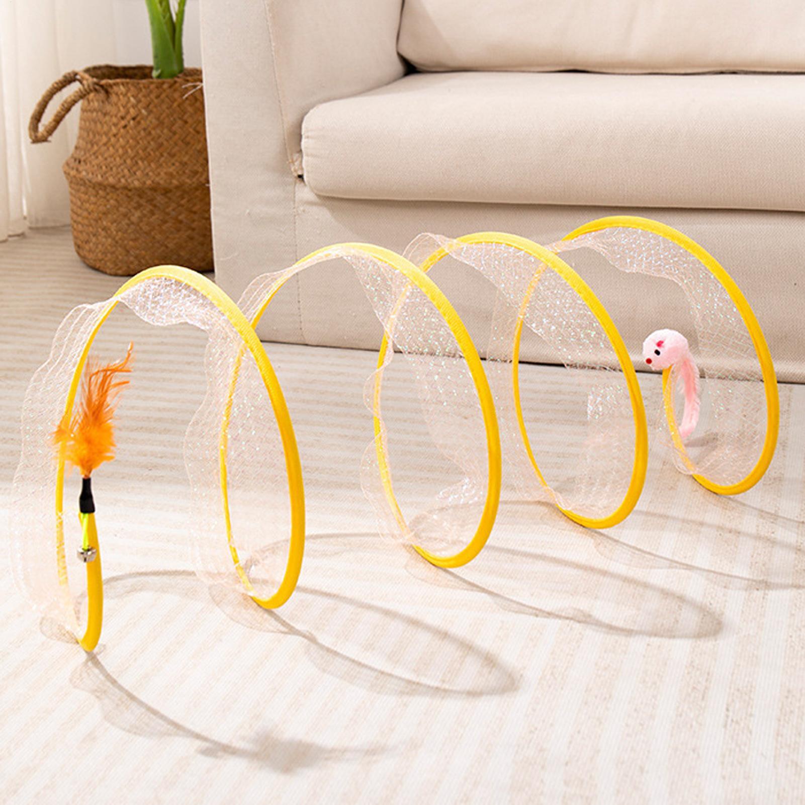 猫用おもちゃトンネル　セルフプレイ　折りたたみ式携帯用プレイ - Cat Tunnel Toy のレビューと価格