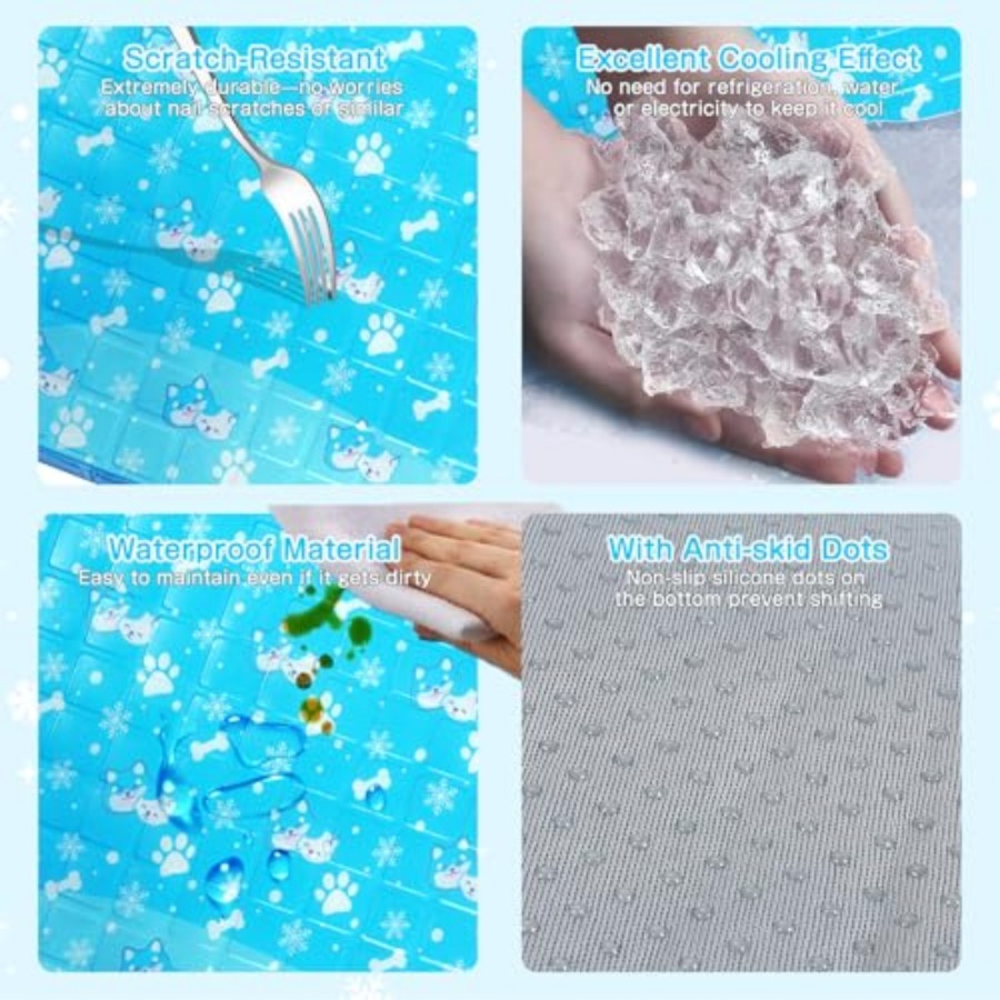 犬用冷却マット、無毒固形ジェル入りペット冷却マット、犬用自己 - Dog Cooling Mat のレビューと価格