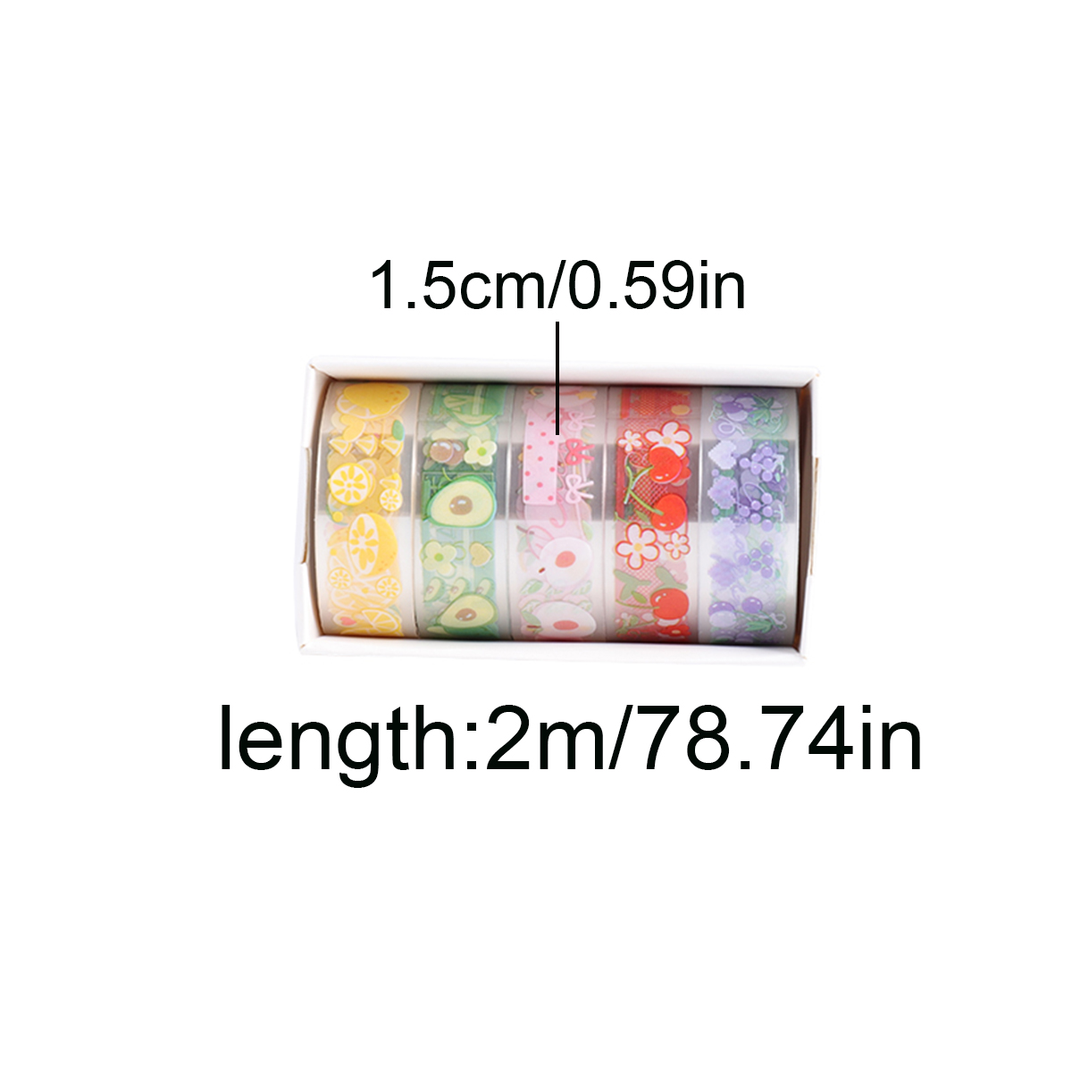 5ロールクリアPET和紙テープセット、1.5cm×2m透明装 - Pet Supplies In のレビューと価格
