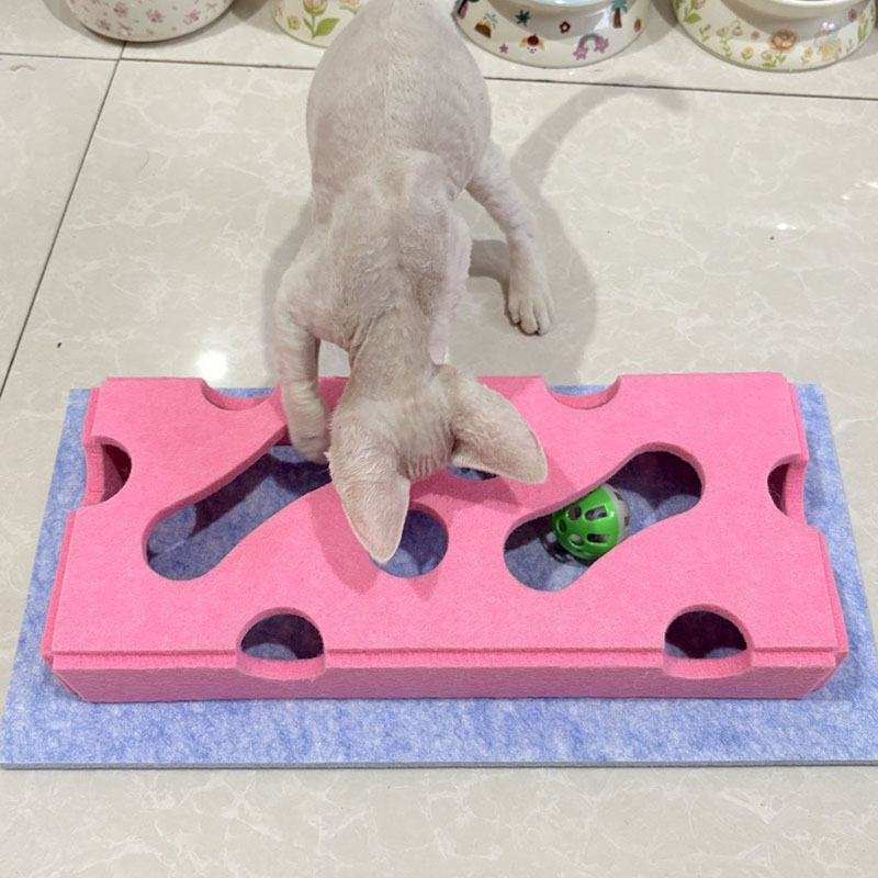 新しい猫用パズルおもちゃ フェルト製おもちゃ箱 迷路トンネル - Cat Tunnel Toy のレビューと価格