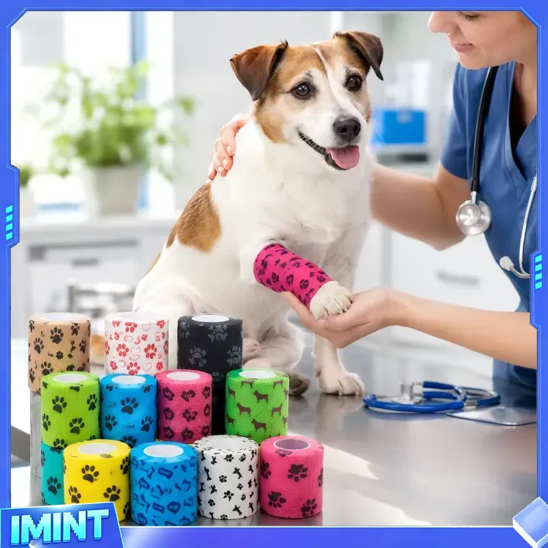 カスタムパウプリント自己粘着性獣医用ラップ通気性粘着包帯 犬 - Pet Supplies Vet のレビューと価格