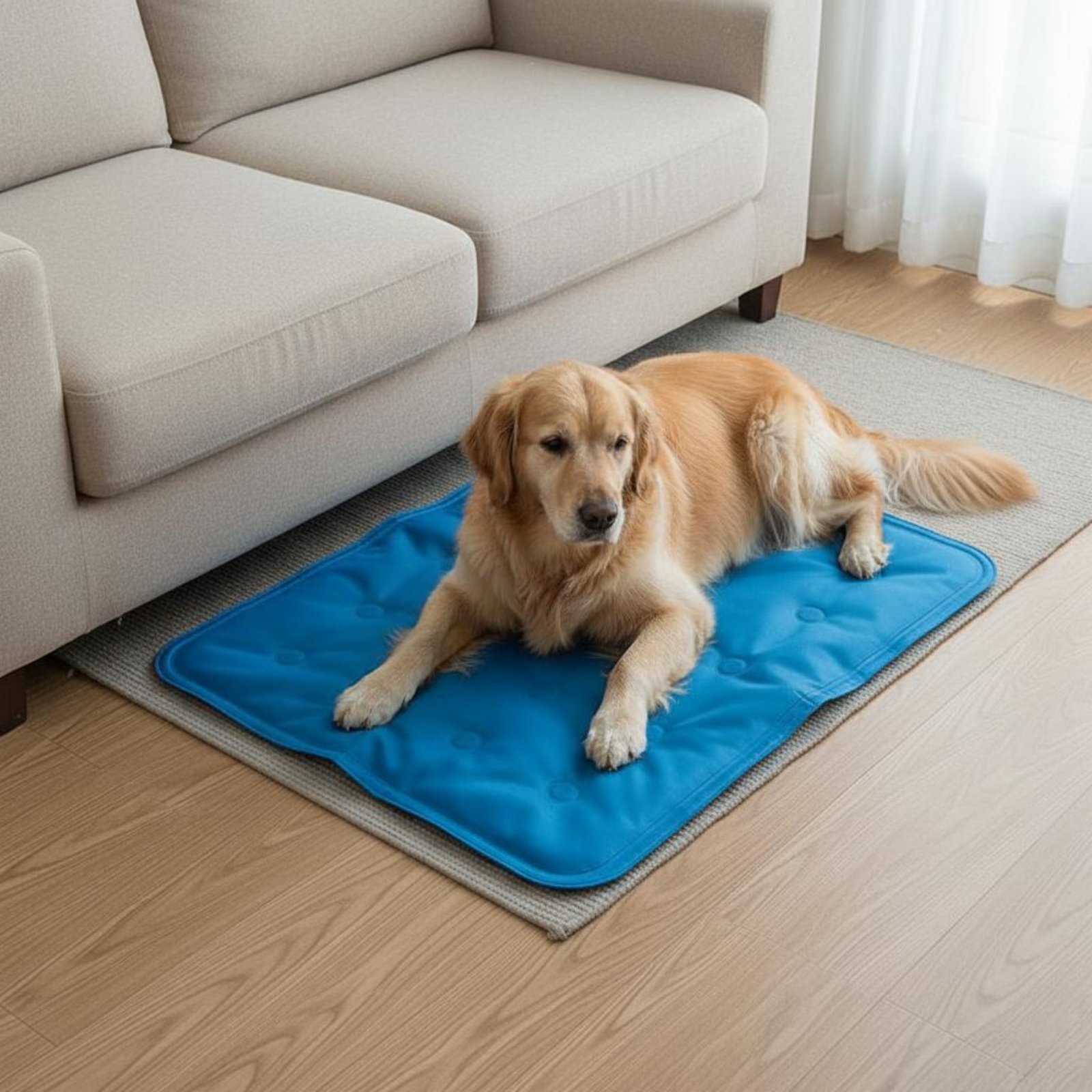 ペット用冷却マット ジェル冷却パッド 長時間持続する圧力作動 - Dog Cooling Mat のレビューと価格