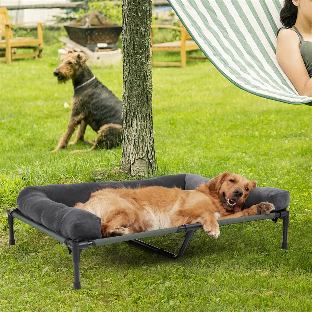 BINGOPAW屋外用犬用ベッド、高床式冷却ペット用ラウンジ - Dog Cooling Mat のレビューと価格