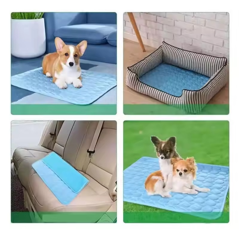 ペット用アイスシルク冷却マット、通気性のある夏用ソファベッド - Dog Cooling Mat のレビューと価格