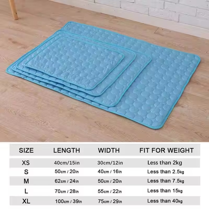 ペット用アイスシルク冷却マット、通気性のある夏用ソファベッド - Dog Cooling Mat のレビューと価格