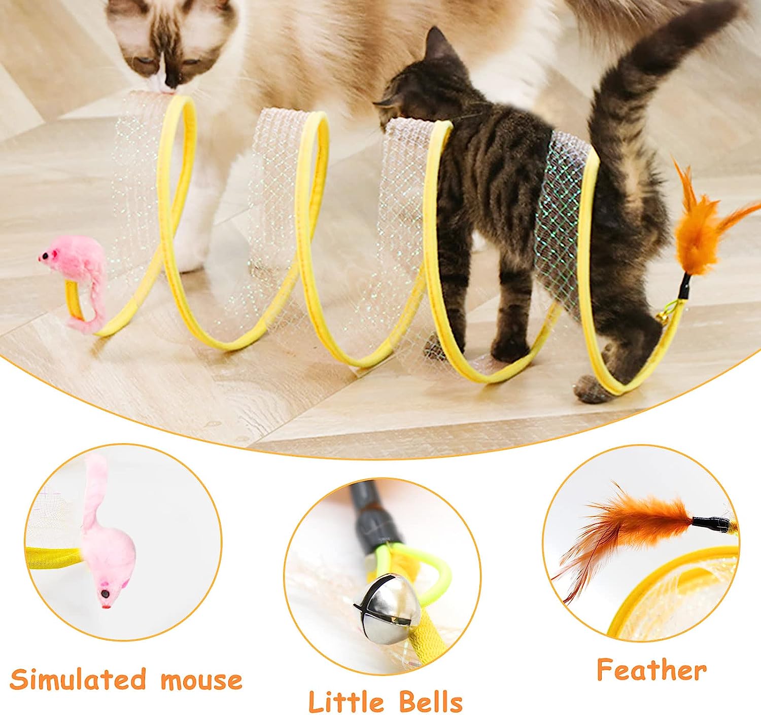 折りたたみ猫トンネル S タイプ猫トンネルスプリングおもちゃ - Cat Tunnel Toy のレビューと価格