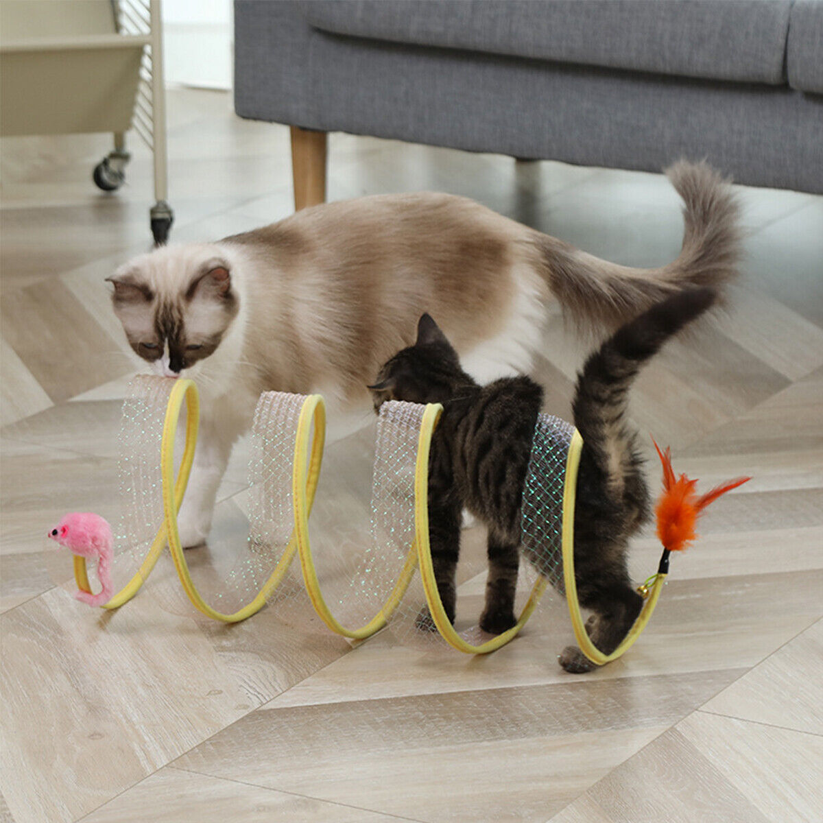折りたたみ猫トンネル S タイプ猫トンネルスプリングおもちゃ - Cat Tunnel Toy のレビューと価格