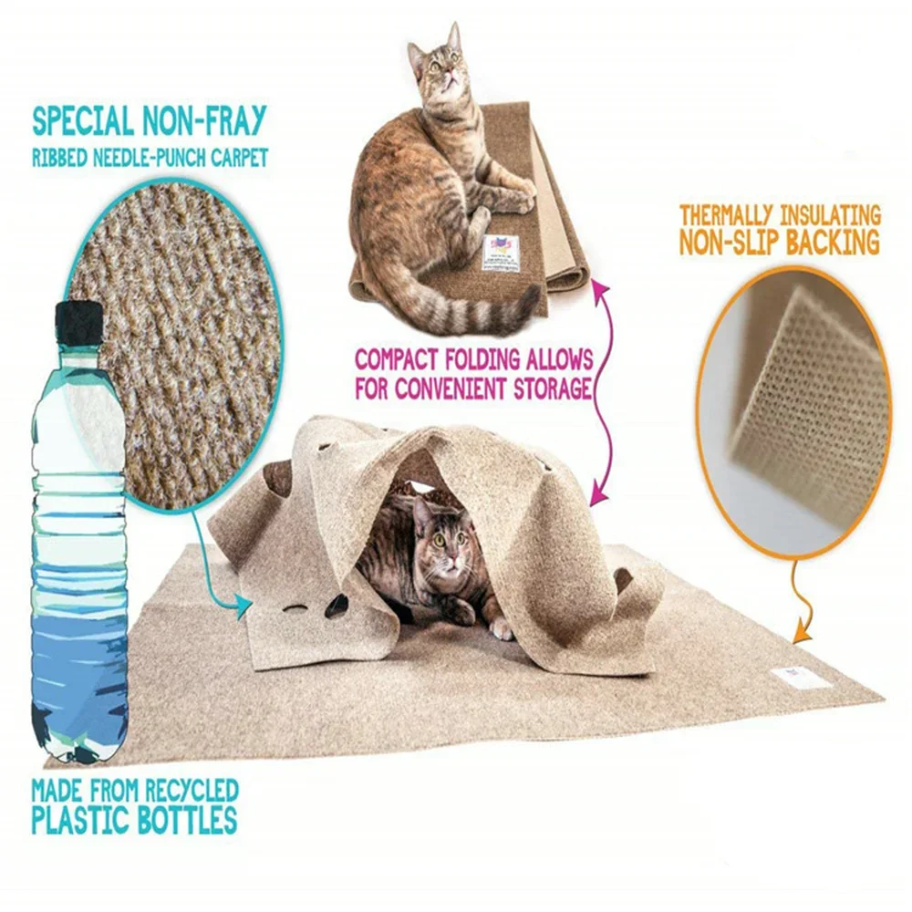 ペット用折りたたみマット,引っかき傷に強い,トレーニングマッ - Cat Tunnel Toy のレビューと価格