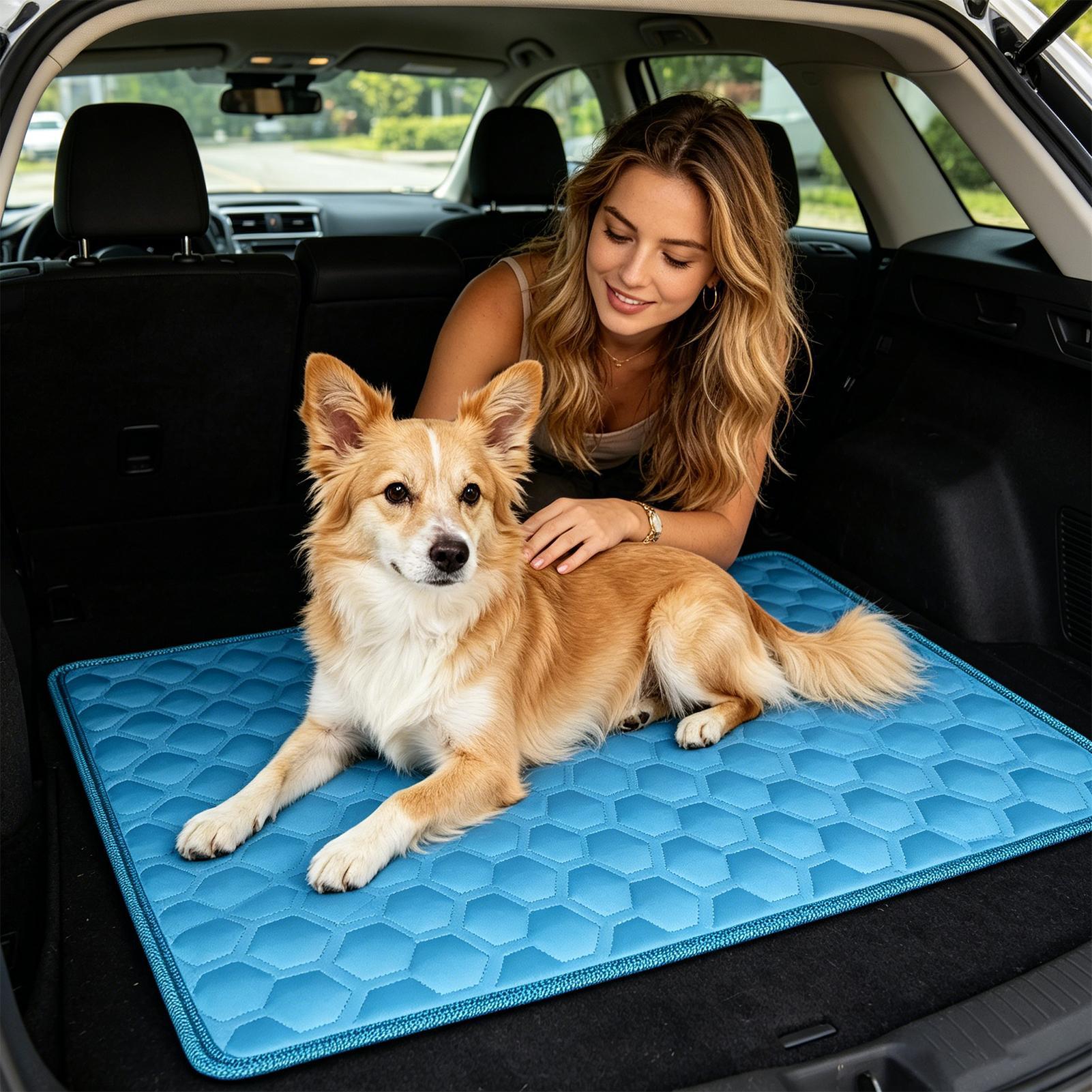 ペット冷却マット滑り止め洗えるクッション夏用犬用冷却パッド寝 - Dog Cooling Mat のレビューと価格