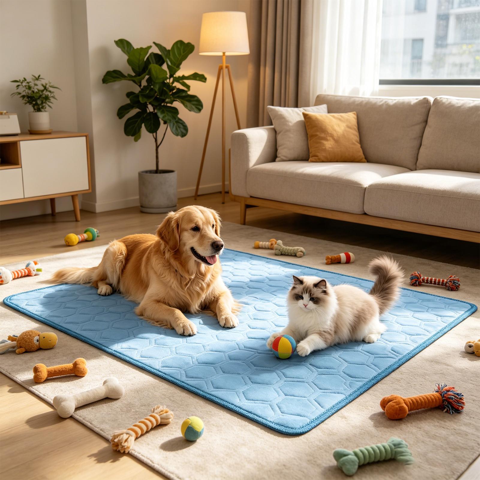 犬用冷却マット 噛みつき防止クッション 室内用犬用冷却ベッド - Dog Cooling Mat のレビューと価格