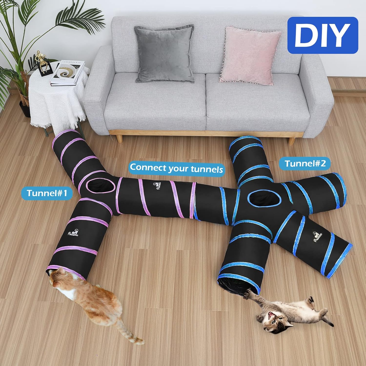 パワブー 猫用おもちゃ 猫トンネル チューブ 拡張可能 折り - Cat Tunnel Toy のレビューと価格