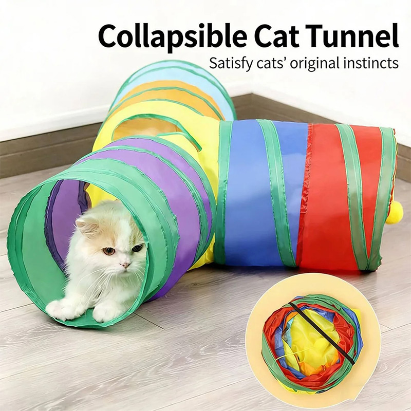 猫用トンネル ペットチューブ 折りたたみ式 おもちゃ 室内  - Cat Tunnel Toy のレビューと価格