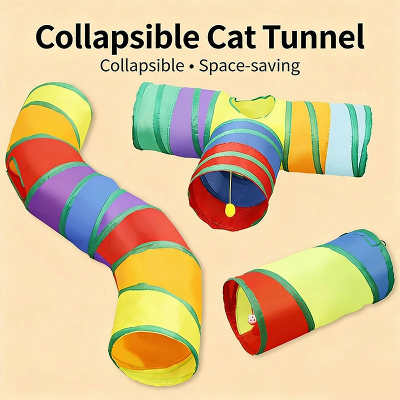 猫用トンネル ペットチューブ 折りたたみ式 おもちゃ 室内  - Cat Tunnel Toy のレビューと価格