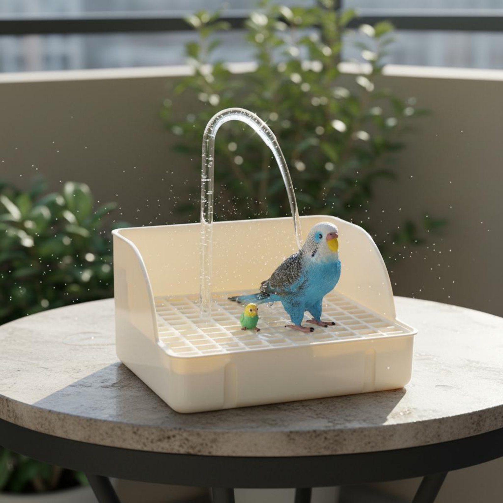 自動鳥用シャワー 簡単に掃除できるオウム用浴槽 電動鳥用ウォ - Pet Supplies In のレビューと価格