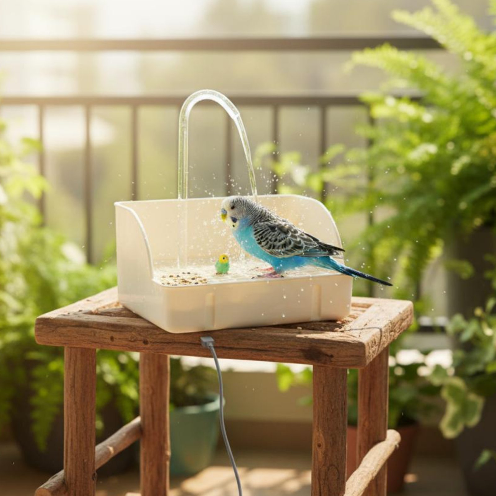 自動鳥用シャワー 簡単に掃除できるオウム用浴槽 電動鳥用ウォ - Pet Supplies In のレビューと価格
