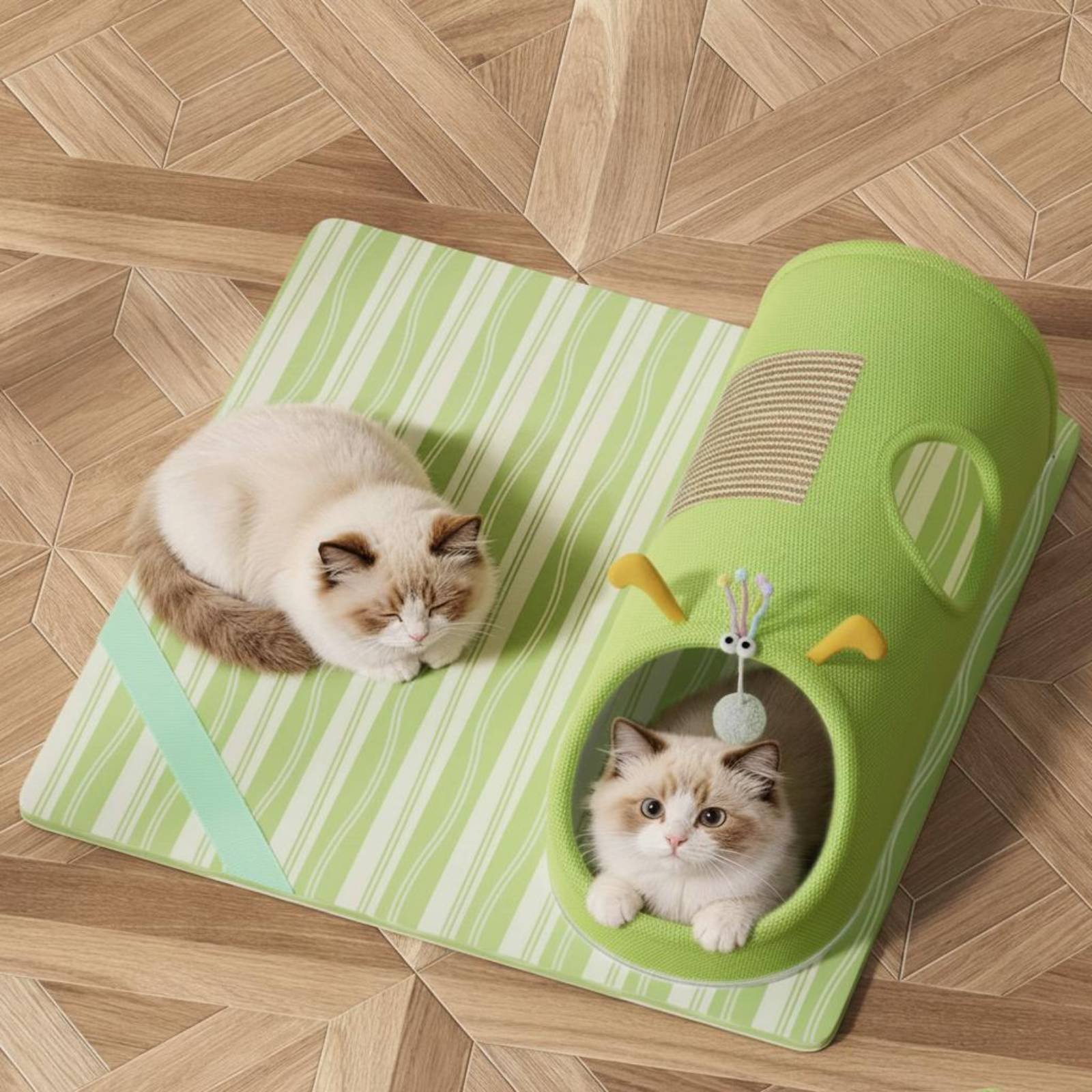 猫用スクラッチャートンネル 吊り下げ式おもちゃ付き 猫用トン - Cat Tunnel Toy のレビューと価格