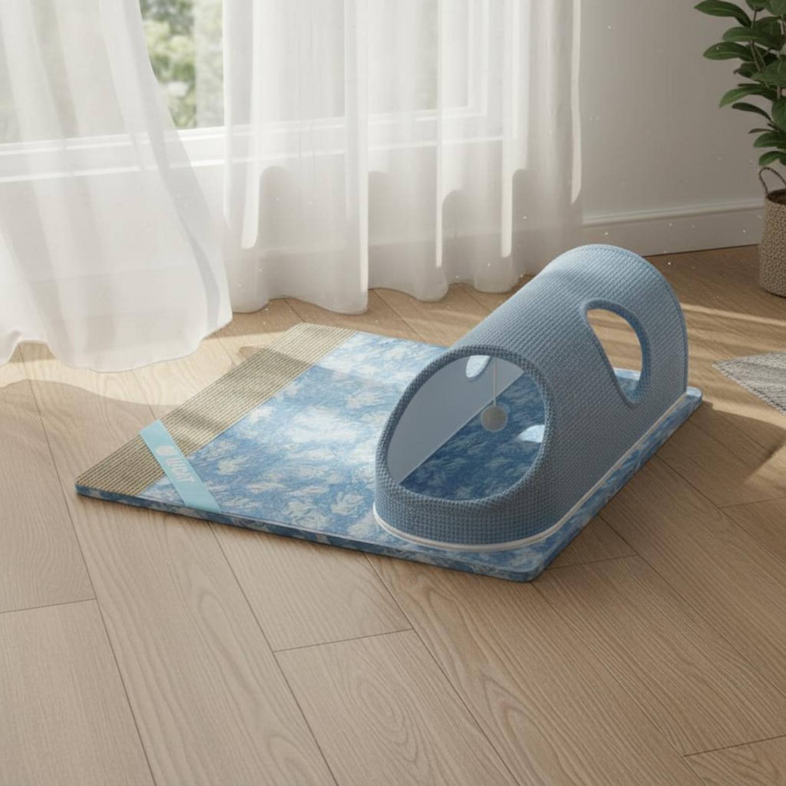 猫用スクラッチャートンネル 吊り下げ式おもちゃ付き 猫用トン - Cat Tunnel Toy のレビューと価格