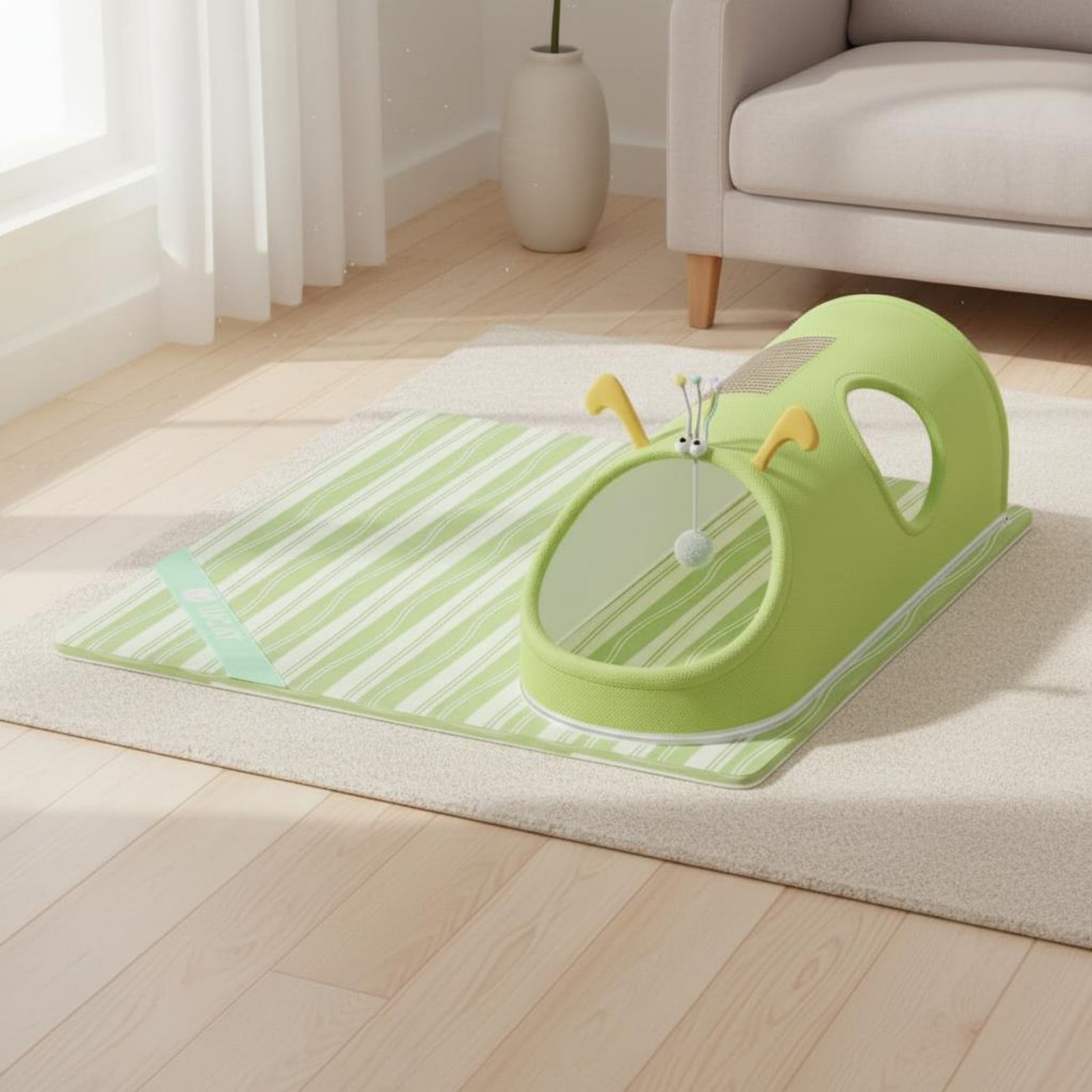 猫用スクラッチャートンネル 吊り下げ式おもちゃ付き 猫用トン - Cat Tunnel Toy のレビューと価格